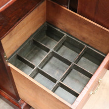 Load image into Gallery viewer, X Sold Antique Australian Twin Pedestal Sideboard – Cedar & Mahogany with Cellarette Drawer. B12578