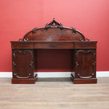 Load image into Gallery viewer, X Sold Antique Australian Twin Pedestal Sideboard – Cedar & Mahogany with Cellarette Drawer. B12578