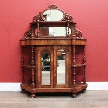 Load image into Gallery viewer, x SOLD Antique English Burr Walnut Hall Cabinet or Entry / Dining Room Display Cupboard. 12180