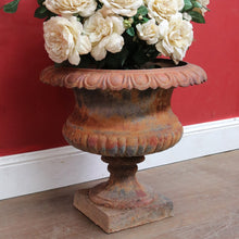 Load image into Gallery viewer, Antique Cast Iron Medici-style Campana shaped Garden Urn Pot Planter B13001