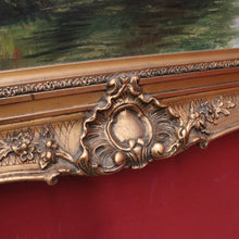 Load image into Gallery viewer, x SOLD Antique Dutch Framed (Gilt Frame) Cottage or House by a Stream, Cottage Scene B12144