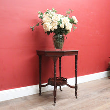 Load image into Gallery viewer, x SOLD Antique English Walnut Octagonal-shaped Lamp Side or centre Table. B12588