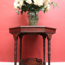 Load image into Gallery viewer, x SOLD Antique English Walnut Octagonal-shaped Lamp Side or centre Table. B12588