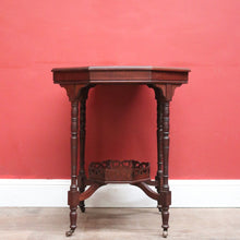 Load image into Gallery viewer, x SOLD Antique English Walnut Octagonal-shaped Lamp Side or centre Table. B12588