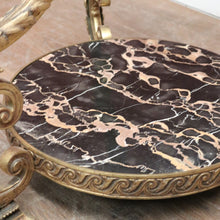 Load image into Gallery viewer, Antique French Brass Standard Lamp or Floor Standing Lamp with A Shade, Marble Base. B12140