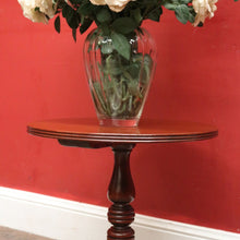 Load image into Gallery viewer, Vintage Australian Cedar Wine Table Tri-Leg Base Brass Claw Feet. B12584