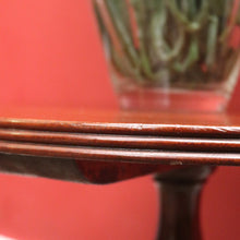 Load image into Gallery viewer, Vintage Australian Cedar Wine Table Tri-Leg Base Brass Claw Feet. B12584