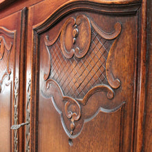 Load image into Gallery viewer, Antique French Country 2 Door Narrow Hall TV / Shoe Storage Cabinet B12776