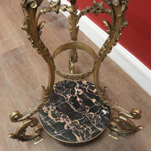 Load image into Gallery viewer, Antique French Brass Standard Lamp or Floor Standing Lamp with A Shade, Marble Base. B12140