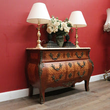 Load image into Gallery viewer, x SOLD Antique Chest of Drawers, French, Walnut, Gilt Brass, Marble Top, 3 Drawers, Key. B12100