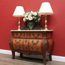 Load image into Gallery viewer, x SOLD Antique Chest of Drawers, French, Walnut, Gilt Brass, Marble Top, 3 Drawers, Key. B12100