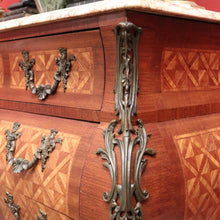 Load image into Gallery viewer, x SOLD Antique Chest of Drawers, French, Walnut, Gilt Brass, Marble Top, 3 Drawers, Key. B12100