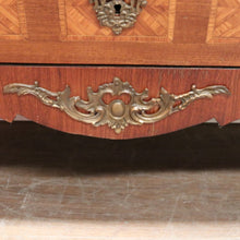 Load image into Gallery viewer, x SOLD Antique Chest of Drawers, French, Walnut, Gilt Brass, Marble Top, 3 Drawers, Key. B12100