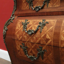Load image into Gallery viewer, x SOLD Antique Chest of Drawers, French, Walnut, Gilt Brass, Marble Top, 3 Drawers, Key. B12100