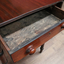 Load image into Gallery viewer, Antique English Mahogany Drop side Single Drawer Pembroke Hall Table B13002