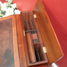 Load image into Gallery viewer, Antique English Walnut Davenport Desk with Gilt Tooled Leather Top. B12585