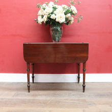 Load image into Gallery viewer, Antique English Mahogany Drop side Single Drawer Pembroke Hall Table B13002