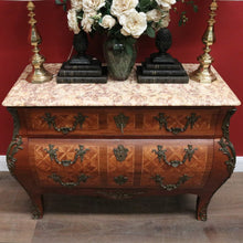Load image into Gallery viewer, x SOLD Antique Chest of Drawers, French, Walnut, Gilt Brass, Marble Top, 3 Drawers, Key. B12100