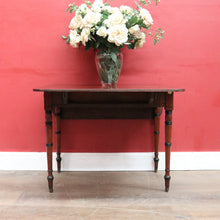 Load image into Gallery viewer, Antique English Mahogany Drop side Single Drawer Pembroke Hall Table B13002