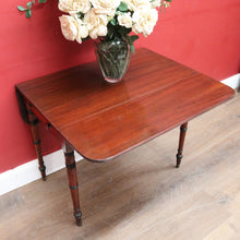 Load image into Gallery viewer, Antique English Mahogany Drop side Single Drawer Pembroke Hall Table B13002
