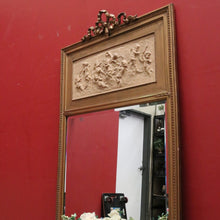 Load image into Gallery viewer, x SOLD Antique French Overmantel Mirror or Hall Mirror or Bedroom, Living Wall Mirror. B12181