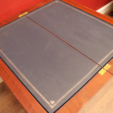 Load image into Gallery viewer, x SOLD Antique English Walnut Hall Table or Card Table with Gilt Tooled Games Surface. B12586