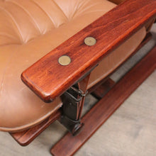 Load image into Gallery viewer, Westnofa Mid-Century Tan Leather Recliner with Footstool Norway. B12587