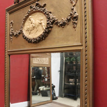 Load image into Gallery viewer, Antique French Mirror. Wall Hanging Mirror. Young Children and a Dog In Plaster Relief. B12152