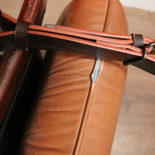 Load image into Gallery viewer, Westnofa Mid-Century Tan Leather Recliner with Footstool Norway. B12587