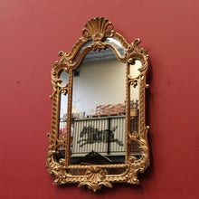 Load image into Gallery viewer, x SOLD Vintage Italian Gilt Framed Wall Hanging Mirror with Ornate Shell Motif. B12001