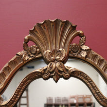 Load image into Gallery viewer, x SOLD Vintage Italian Gilt Framed Wall Hanging Mirror with Ornate Shell Motif. B12001