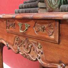 Load image into Gallery viewer, Vintage French Walnut Single Drawer Side Hall or Lamp Table B12754