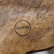 Load image into Gallery viewer, x SOLD Vintage French Religious Statue Holder with Felt Back – Church Figure Display Stand. B12101