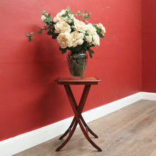 Load image into Gallery viewer, x SOLD Antique English Cherrywood Folding Side Table – Painted Floral Border & Centre. B12606
