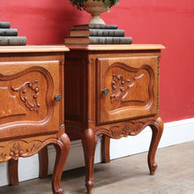 Load image into Gallery viewer, Pair of Vintage French Oak Single Door Bedside or Side Lamp Table B13014