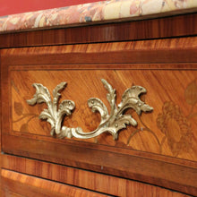 Load image into Gallery viewer, Antique French Walnut, Gilt Brass and Marble Top Three Drawer, Chest of Drawers. B12136