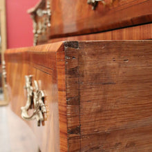 Load image into Gallery viewer, Antique French Walnut, Gilt Brass and Marble Top Three Drawer, Chest of Drawers. B12136