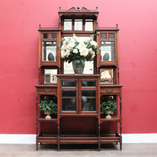 Load image into Gallery viewer, Antique English Edwardian Parlour China Display Cabinet B13015