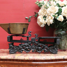 Load image into Gallery viewer, x SOLD Antique French Cast Iron and Brass Pan Kitchen or Shop Display Scales. B12096