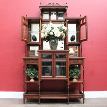Load image into Gallery viewer, Antique English Edwardian Parlour China Display Cabinet B13015