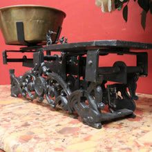 Load image into Gallery viewer, x SOLD Antique French Cast Iron and Brass Pan Kitchen or Shop Display Scales. B12096