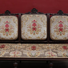 Load image into Gallery viewer, Antique French Oak 3 Seat Settee Chaise Upholstered Palour Lounge B13012