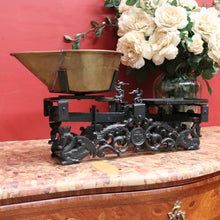 Load image into Gallery viewer, x SOLD Antique French Cast Iron and Brass Pan Kitchen or Shop Display Scales. B12096