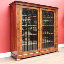 Load image into Gallery viewer, x SOLD Antique French Biedermeier Bookcase or China Display Cabinet with Inlay. B12179