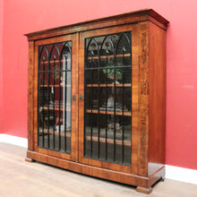 Load image into Gallery viewer, x SOLD Antique French Biedermeier Bookcase or China Display Cabinet with Inlay. B12179