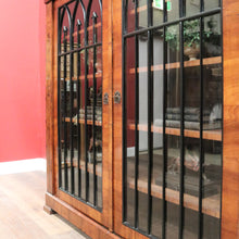Load image into Gallery viewer, x SOLD Antique French Biedermeier Bookcase or China Display Cabinet with Inlay. B12179
