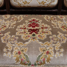 Load image into Gallery viewer, Antique French Oak 3 Seat Settee Chaise Upholstered Palour Lounge B13012