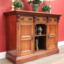 Load image into Gallery viewer, Antique Australian Blackwood & Cedar Sideboard Cabinet with Drawers & Shelves. B12590