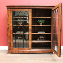 Load image into Gallery viewer, x SOLD Antique French Biedermeier Bookcase or China Display Cabinet with Inlay. B12179