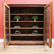 Load image into Gallery viewer, x SOLD Antique French Biedermeier Bookcase or China Display Cabinet with Inlay. B12179